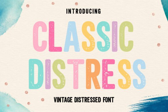 Classic Distress: A Bold Vintage Font for Modern Creatives