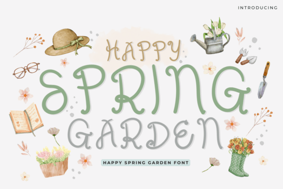 Happy Spring Garden: A Fresh Font for Your Creative Projects
