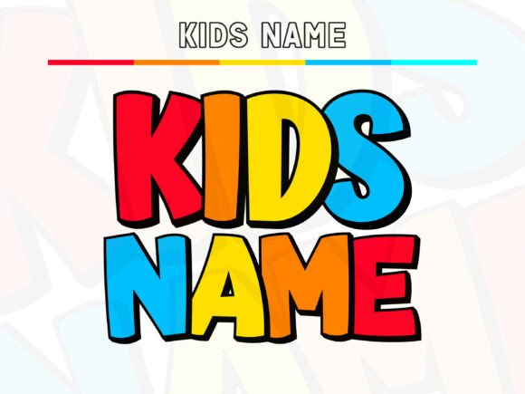 Kids Name: A Color Font That Brings Cheerful Energy to Every Project