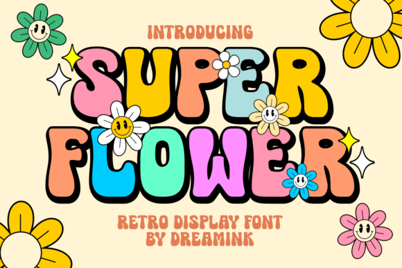 Rediscover Groovy Style: The Super Flower Display Typeface