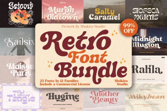 Retro Bundle Collection: Typography for Timeless Branding