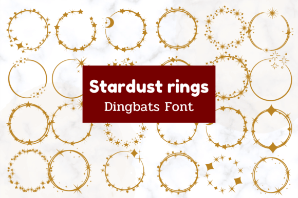 Stardust Rings: A Sparkly Font for Creative Projects