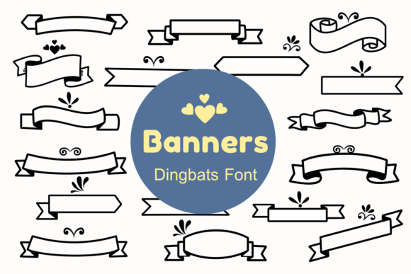 Unleash Your Creativity with the Banners Dingbats Font
